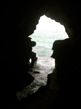 The cave where Hercules is said to have rested, Tangiers. Viewed backwards on the right angle, the outline of the cave forms the map of Africa.