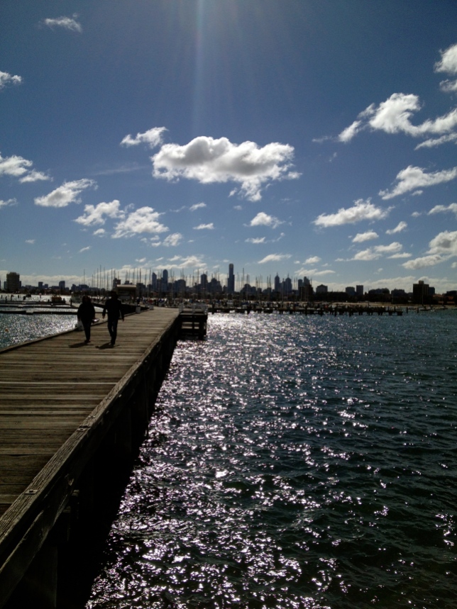 Melbourne is known for 'four seasons in one day' and this photo helps demonstrate that. This blue sky scene from the St Kilda pier was taken on the same day as all the other photos in this gallery!