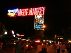 Once a simple collection of thatched huts, the Night Market in Siem Reap is now better recognised for its neon lights.