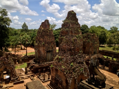The view across the Prea Rup temple complex from the top of the structure.