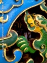 Detail from the carving on the front wall at the Xie Tian Gong temple, Phnom Penh.